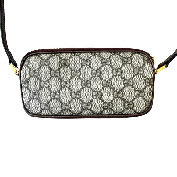 Gucci GG Supreme Ophidia Mini Crossbody Bag Beige/Ebony Coated Canvas NEW - Picture 13 of 14